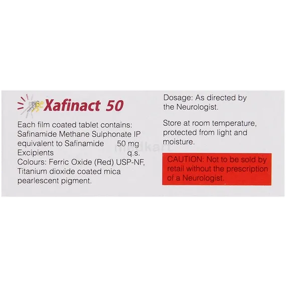 xafinact 50mg tablet 10's